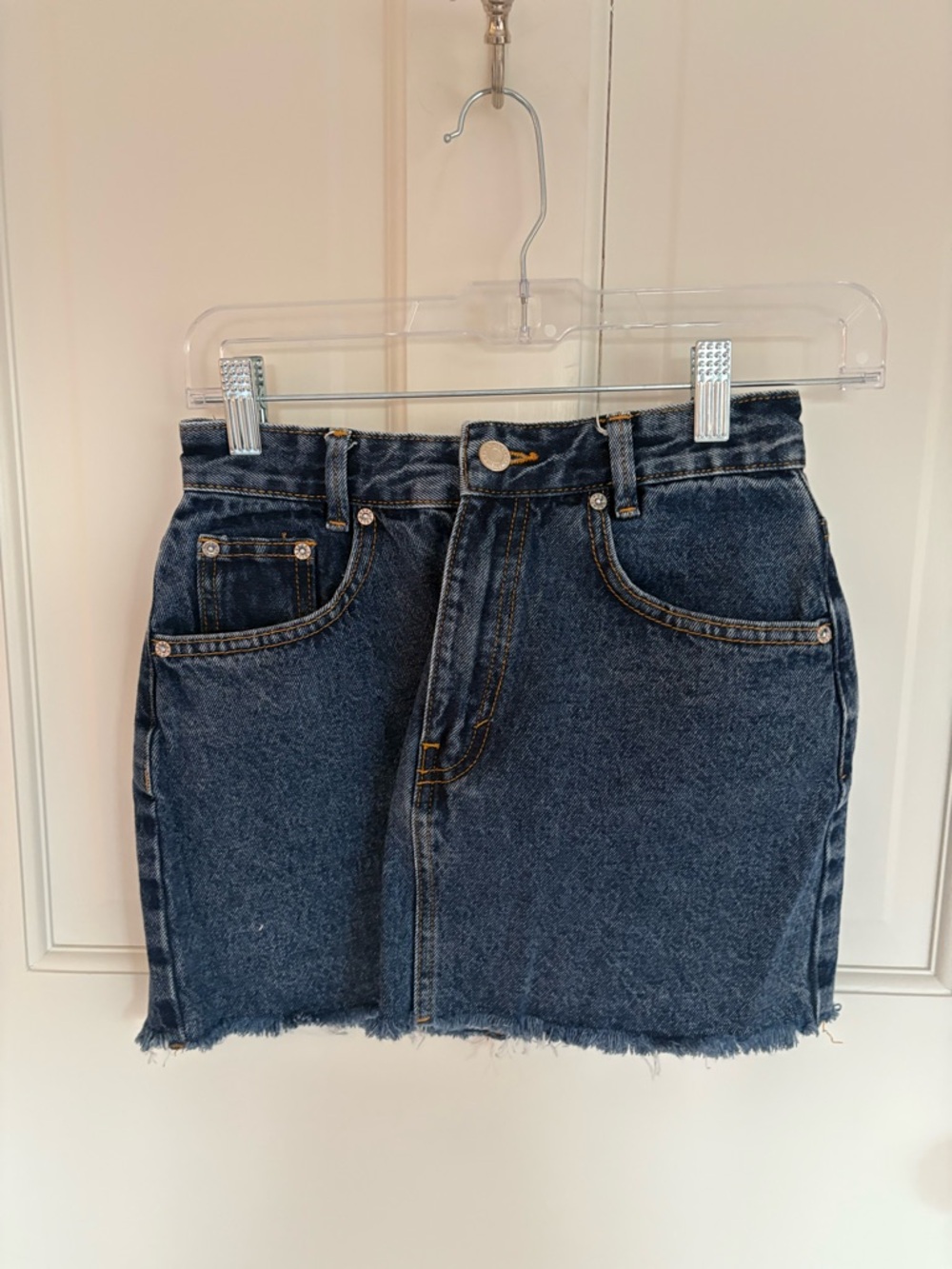 Pull&Bear Dark Blue Denim Mini Skirt